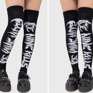 ICE NINE KILLS INK Logo Knee High Socks BRAND NEW